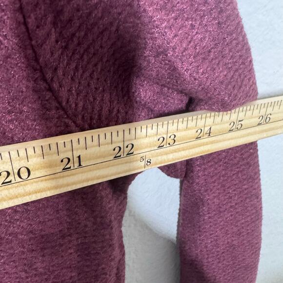 Lands’ End Women’s Large Burgundy Mock Neck Sweater Long Sleeve Pullover - Picture 5 of 7